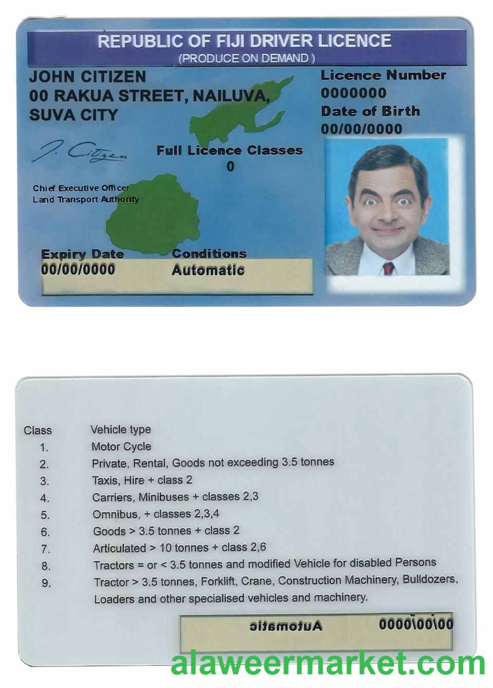 Fiji driving license